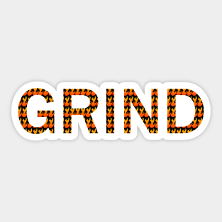 GRIND with Flames Sticker